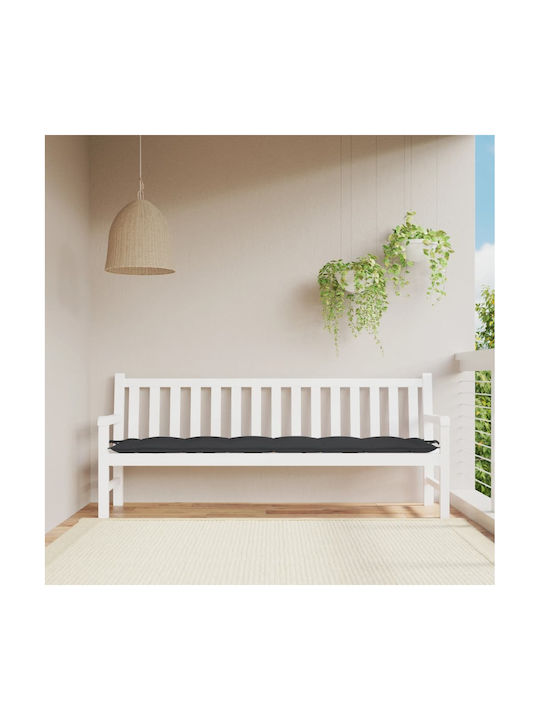 vidaXL Waterproof Bench Cushion for Garden Bench Black 50x200cm