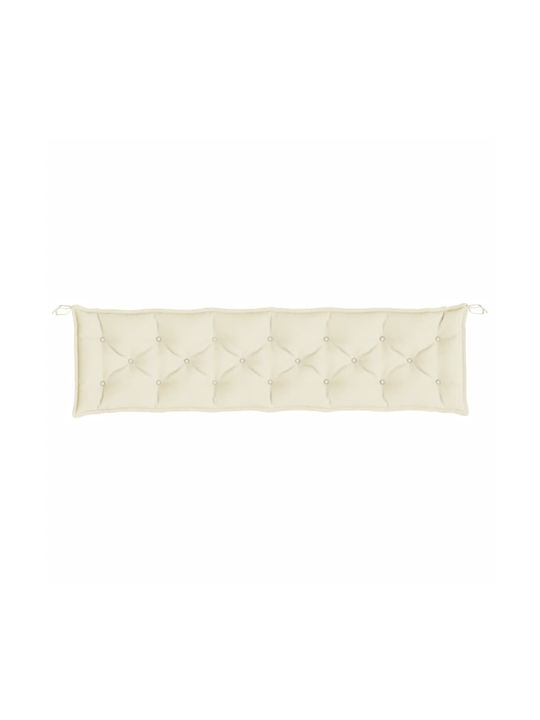 vidaXL Waterproof Bench Cushion for Garden Cream 50x200cm