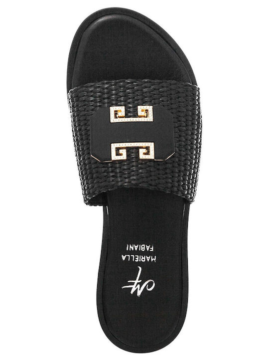 Women's Flat Sandals in Black Color