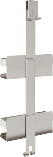 vidaXL An der Wand montiert Badezimmerregal Metallisch 24x6.5x10cm Silber
