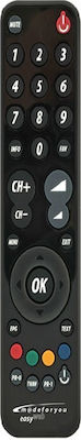 Edision Universal Remote Control Made For You Easy Digital Plus Black for Τηλεοράσεις and Ψηφιακούς Δέκτες