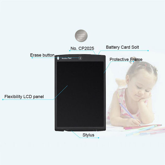LCD Ηλεκτρονικό Σημειωματάριο 12" Κόκκινο