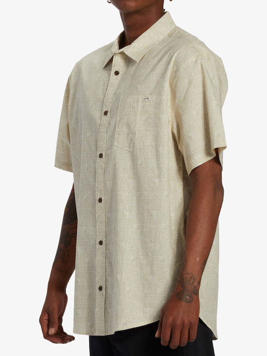Sundays Short-sleeved Cotton Shirt Sand Dune