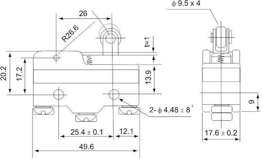 Tracon Electric Buton de comutare cu releu 250V 15A