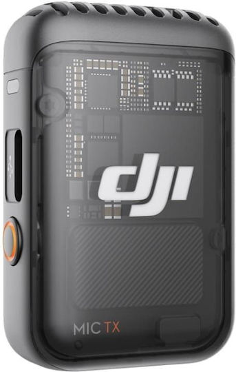 DJI Mic Wireless Microphone Wireless Microphone Πέτου, Clip On for Vocals in Gray Color
