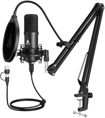 Maono Condenser USB Type-C Microphone Shock Mounted/Clip On