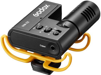 Godox Pușcă de vânătoare Microfon 3.5mm Montare Shock Mounted/Clip On Jurnalistic IVM-S2