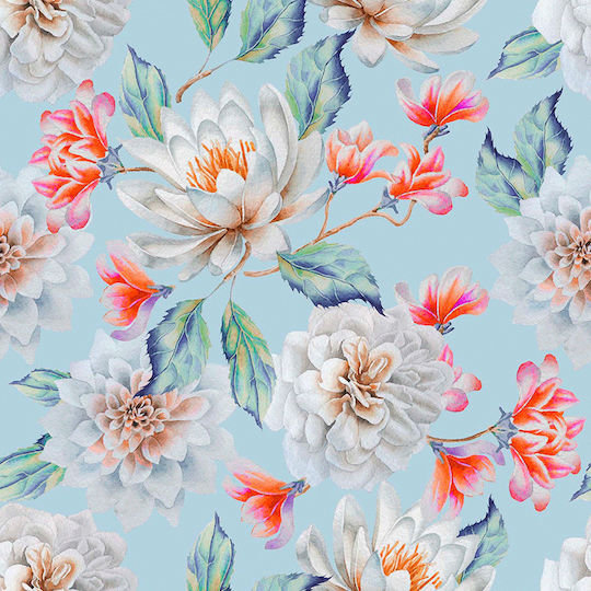 Decocraft Perna Elise Flower Albastră 45x45 cm