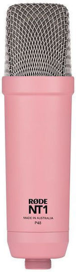 Rode NT-1 Signature Series Condenser Microphone Shock Mounted for Vocals in Pink Color