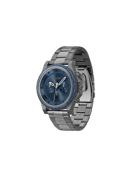 Hugo Boss Uhr Batterie mit Gray Metallarmband