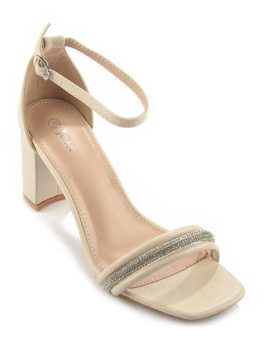 Fshoes Damen Sandalen in Beige Farbe