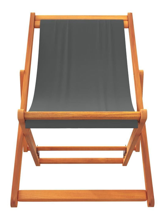 Сезлонг с Сив Плат 2бр 60x112x81см