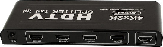 Andowl Q-HD1400 1x4 3D 4Kx2K Splitter HDMI Q-HD1400