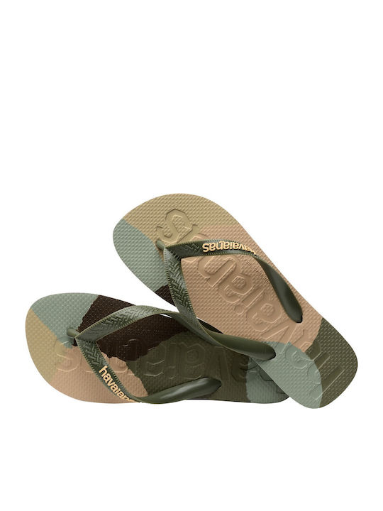 Top Logomania Colors Ii Slapi Bărbați Flip Flops Kaki
