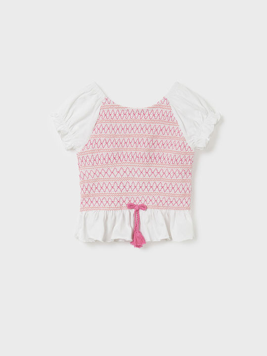 Mayoral Kids Blouse Short Sleeve White