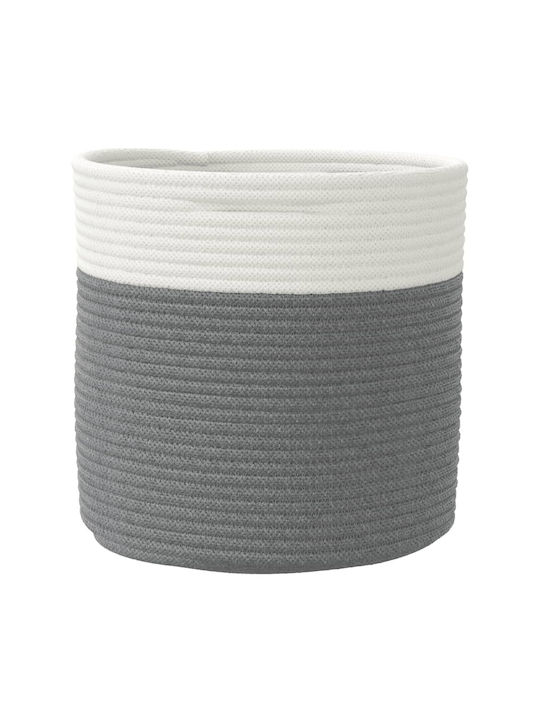 vidaXL Καλάθι Αποθήκευσης Υφασμάτινο Γκρι 28x28x28cm 2τμχ