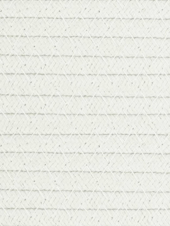 vidaXL Καλάθι Αποθήκευσης Υφασμάτινο Λευκό 38x38x36cm
