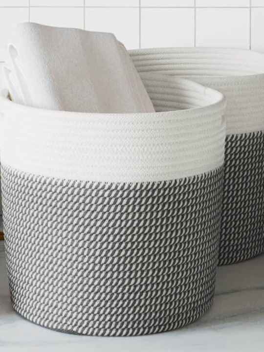 vidaXL Storage Basket Fabric Gray 28x28x28cm 2pcs