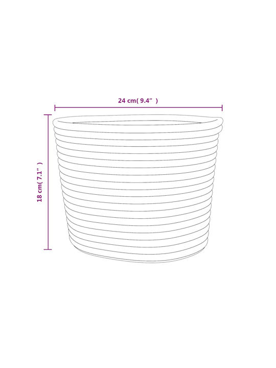 vidaXL Καλάθι Αποθήκευσης Υφασμάτινο Γκρι 24x24x18cm 2τμχ