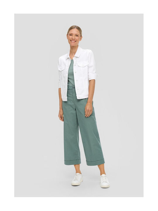 S.Oliver Women's Cotton Trousers Green
