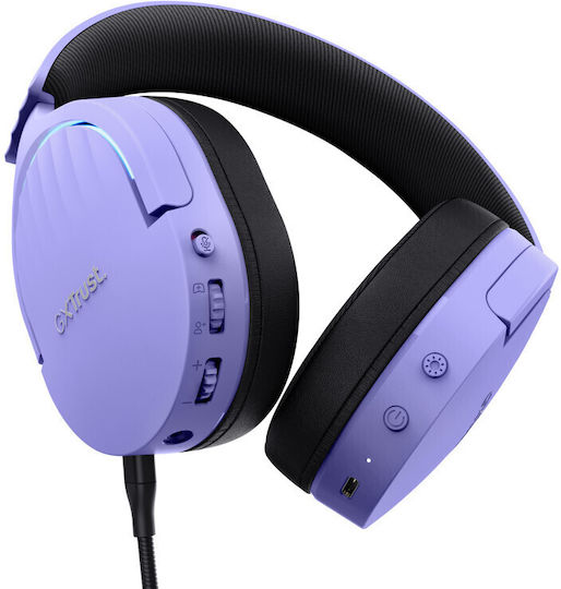 Trust GXT 491P Fayzo Über Ohr Gaming-Headset mit Verbindung 3,5mm Lila