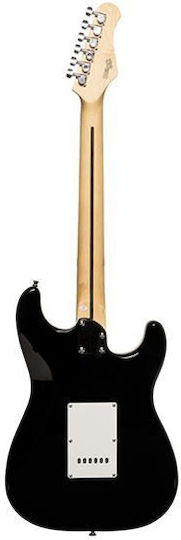 Stagg SES-30 Ηλεκτρική Κιθάρα για Αριστερόχειρες ST Style με SSS Διάταξη Μαγνητών Black