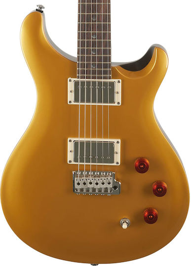 PRS Guitars SE DGT Moons Elektrische Gitarre SG mit HH Tonabnehmerkonfiguration Gold Top mit Tasche