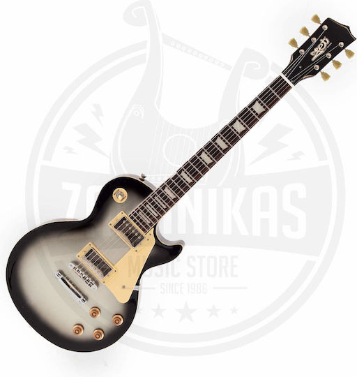 Jet Guitars JET Електрическа Китара Единичен разрез с HH Конфигурация на Пикапите Silverburst