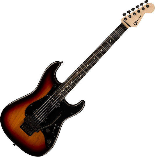 Charvel Pro-Mod So-Cal Elektrische Gitarre Stratocaster mit HH Tonabnehmerkonfiguration Three-Tone Sunburst