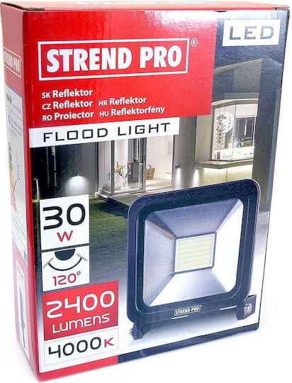 Strend Pro Στεγανός Προβολέας LED 30W IP65