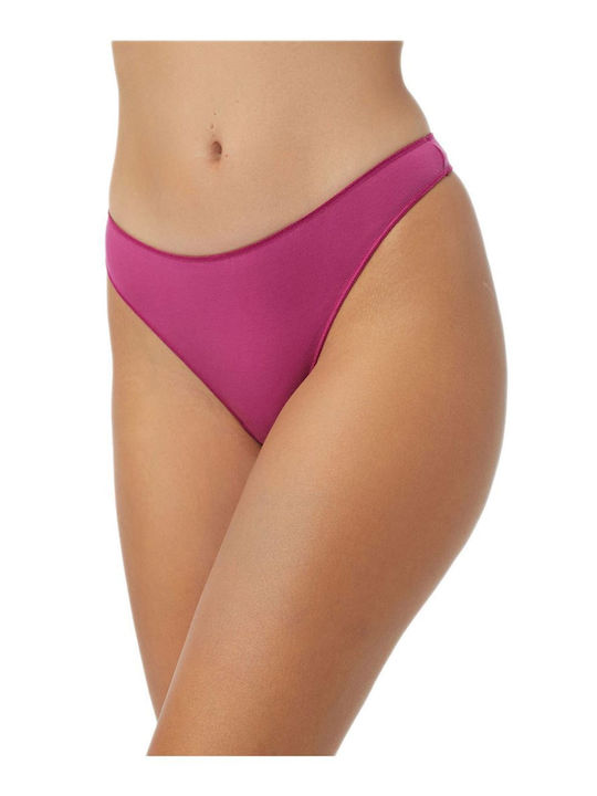Modal Fimelle Women's String 2Pack Seamless Amethyst-cyclamen