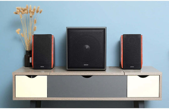 Edifier R1700BTS Αυτοενισχυόμενα Ηχεία με Bluetooth 30W (Ζεύγος) Καφέ
