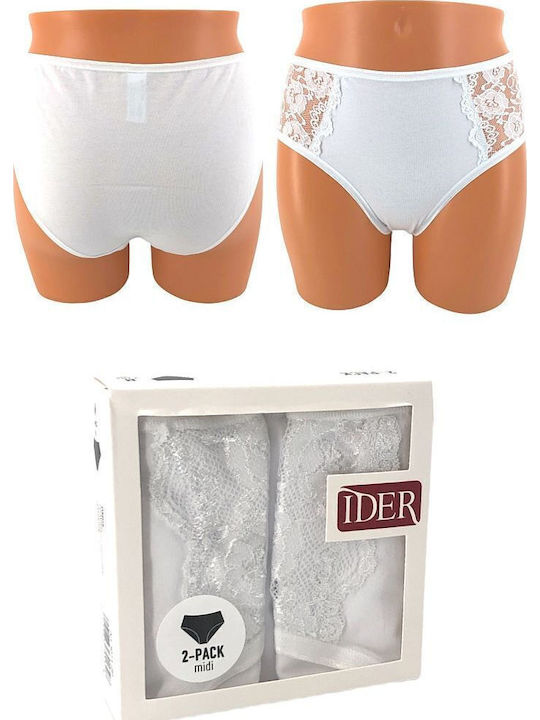 Βαμβακερά Дамско Боксерски 2Pack с дантела White