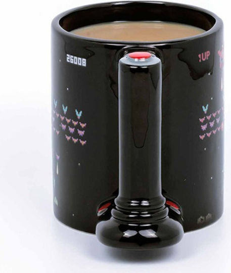 Thumbs Up Retro Arcade Mug Промяна на топлината Чаша Керамично Черен 600мл 1001675