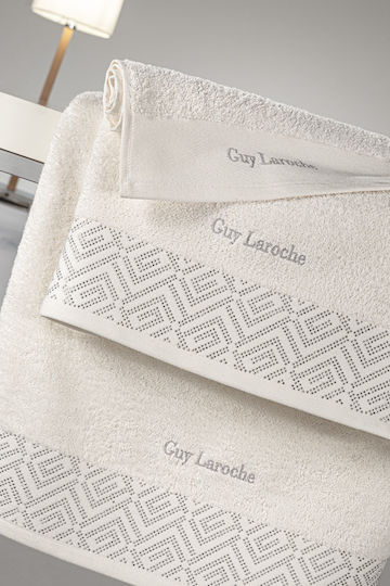 Guy Laroche 3-tlg. Set Badetücher Emblem Ivory Gewicht 500gr/m²