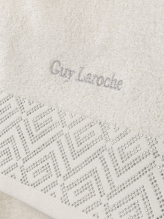 Guy Laroche Σετ Πετσέτες Μπάνιου 3τμχ Emblem Ivory Βάρους 500gr/m²