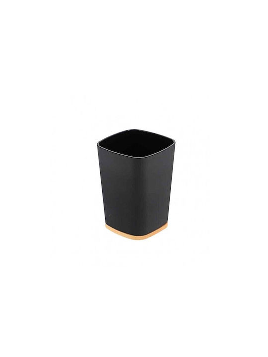 Aria Trade 61110103 Bamboo Cup Holder Countertop Black Μαύρη Με Bamboo Βάση