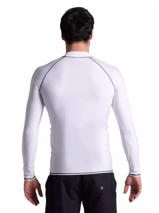 Arena Rash Vest Men's Long Sleeve Sun Protection Shirt White