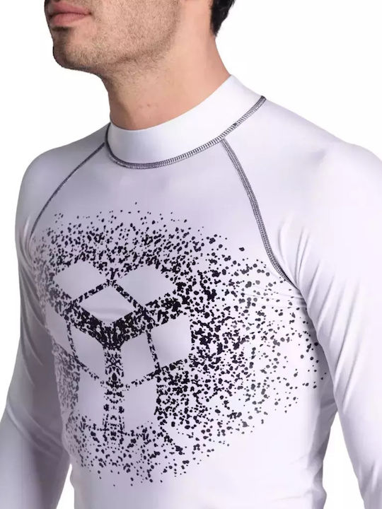 Arena Rash Vest Ανδρική Μακρυμάνικη Αντηλιακή Μπλούζα Λευκή