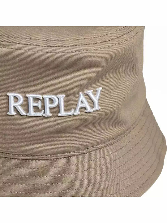 Replay Υφασμάτινo Ανδρικό Καπέλο Στυλ Bucket Γκρι