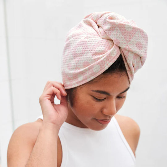 Dock & Bay Pink Microfiber Hair Towel 26x63cm