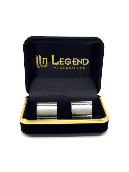 Legend Accessories Manschettenknöpfe aus Silber in Silber Farbe