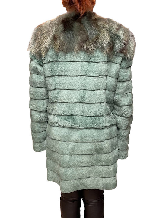 Scurtă Blană de damă Verde