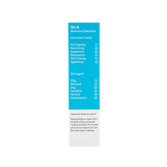 Q+A Natural Skincare Squalane Sunscreen Face SPF50 50ml