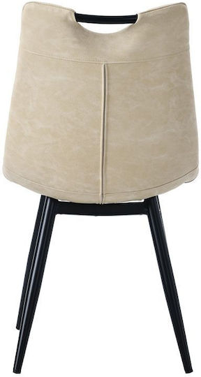 Nely Столички Трапезария Light Beige-Black foot Black 1бр 45x61x85бр