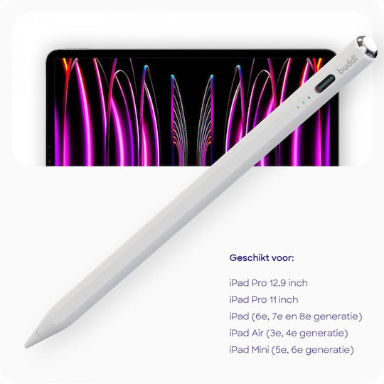 Buddi Wave Стилус Пен с Palm Rejection за iPad в Бял цвят 119737