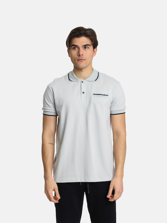 Paco & Co Bluza Bărbătească cu Mânecă Scurtă Polo L.GREY