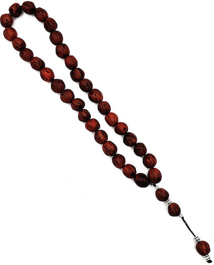 Scented Nutmeg Worry Beads with 33 Beads Red