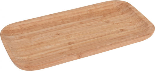 Excellent Houseware Rectangular Serving Tray with Handles in Brown Color 25x13x1.8cm 1pcs