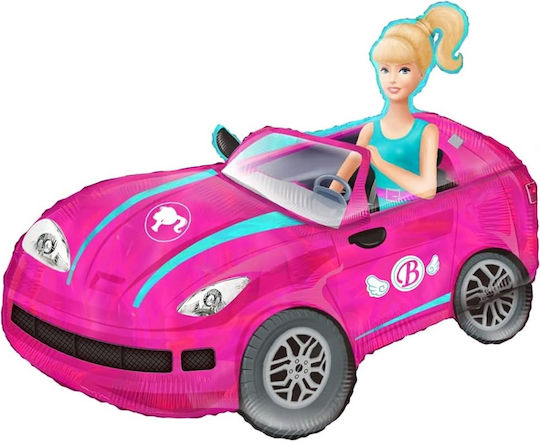 Μπαλόνι Γενεθλίων Barbie Foil Jumbo Ροζ 80εκ.